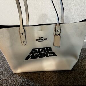 Coach White Star Wars Tote Bag